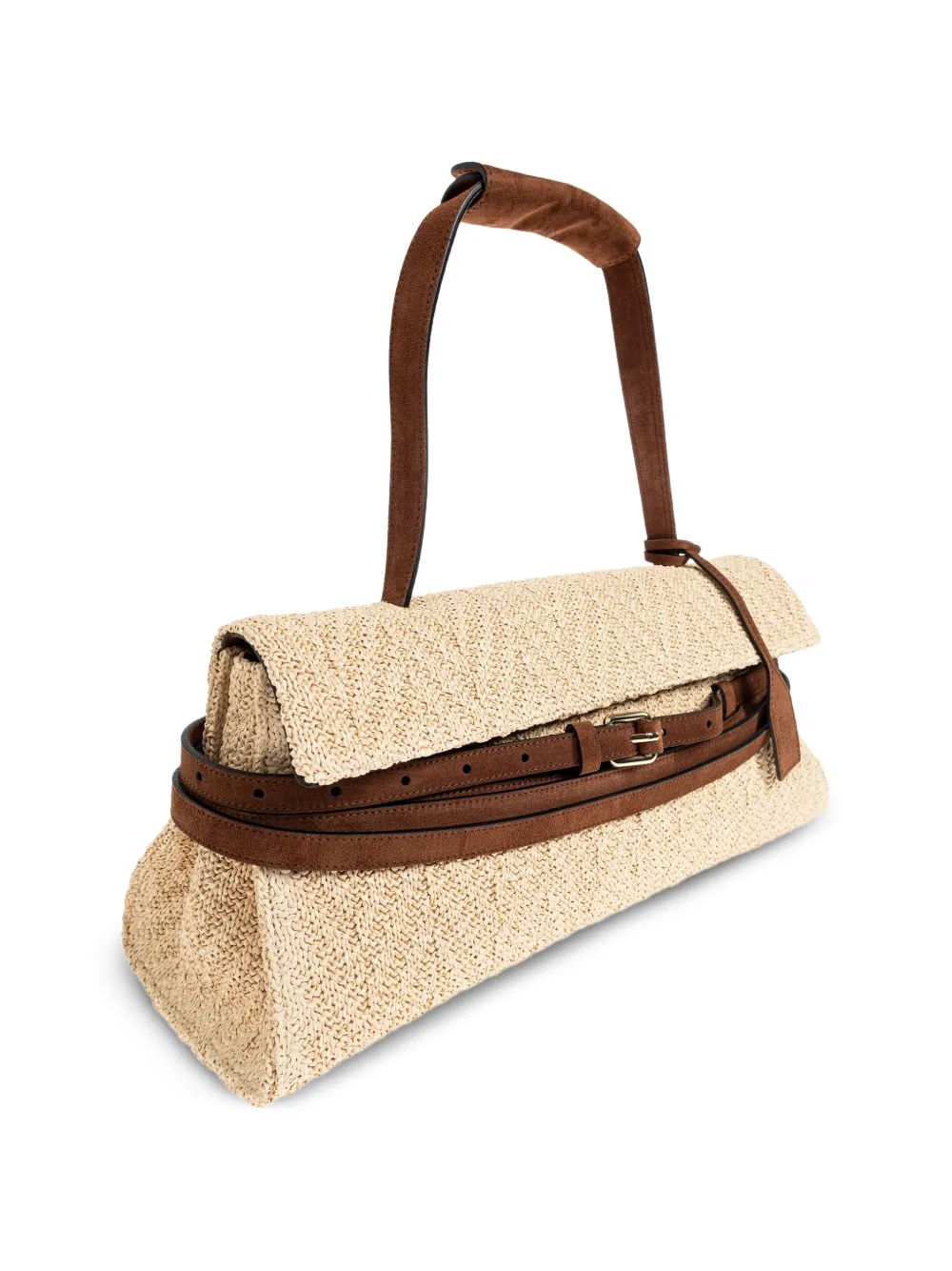 Moschino Geweven shopper met band Beige