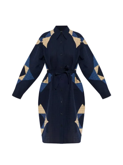 A.P.C. patchwork shirt dress