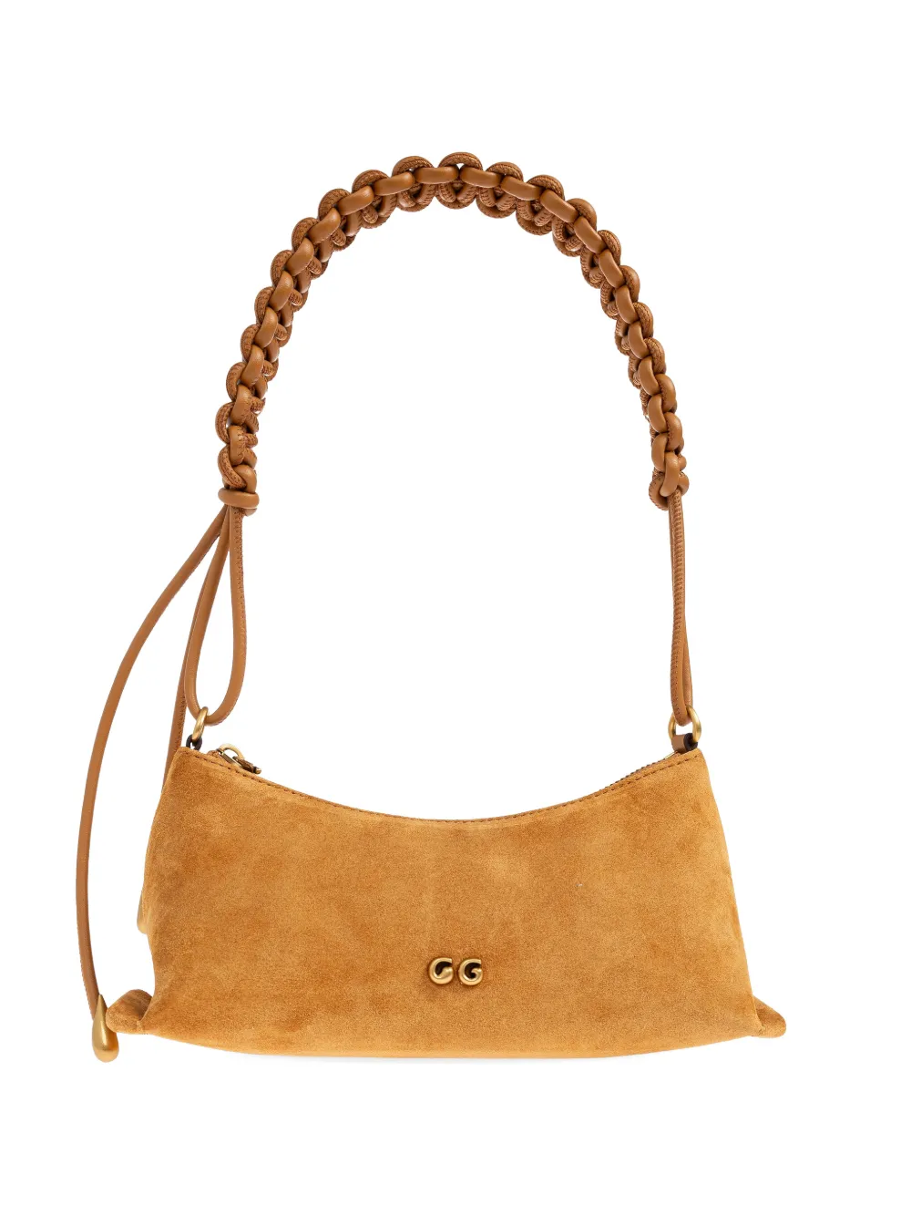 Cult Gaia OSA braided-handle suede shoulder bag - Arancione