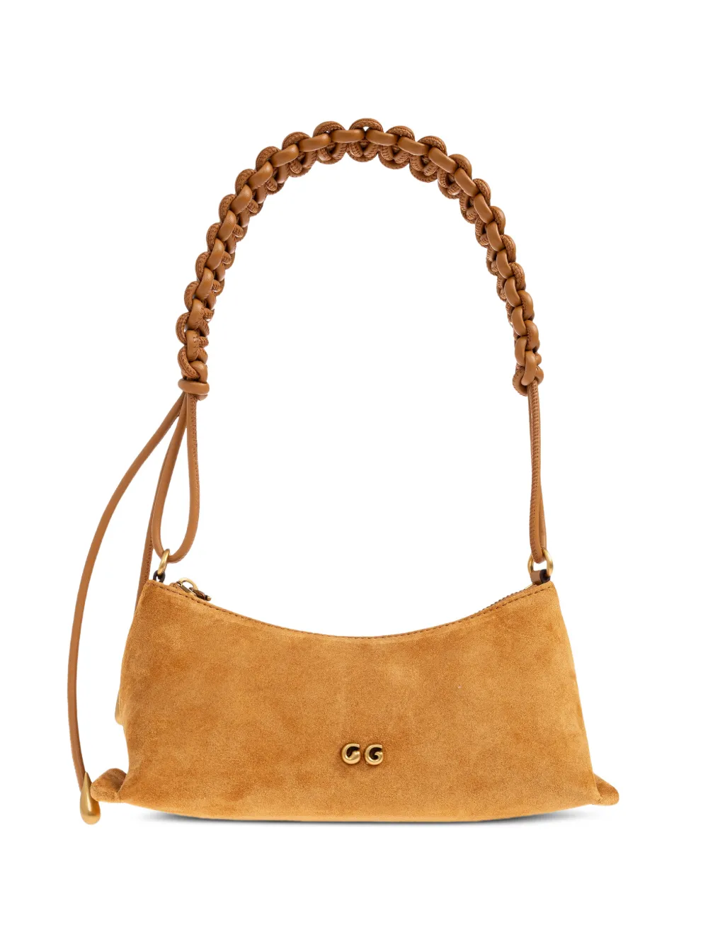 Cult Gaia OSA braided-handle suede shoulder bag - Orange
