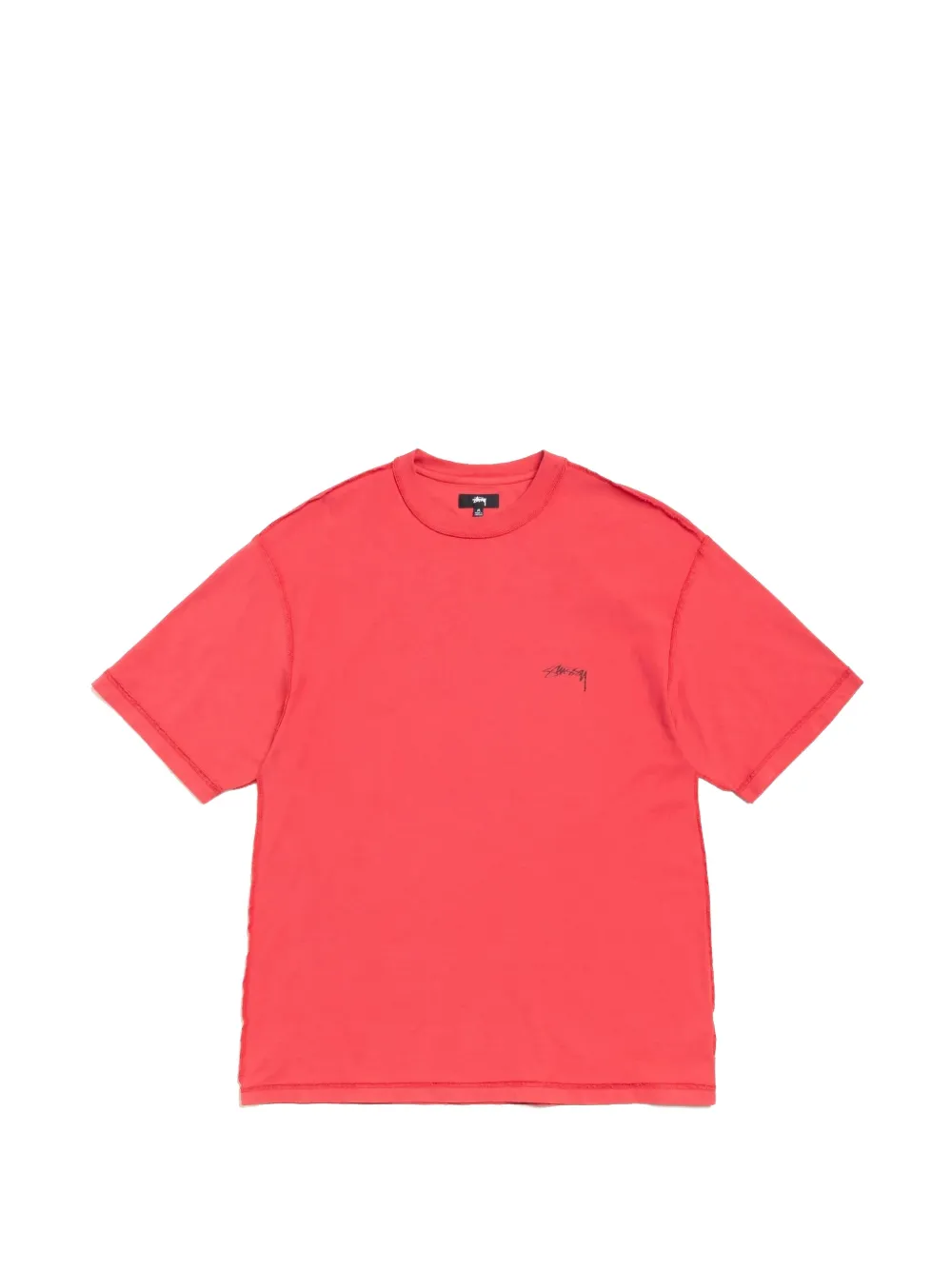 Stüssy logo-print cotton T-shirt - Rosso