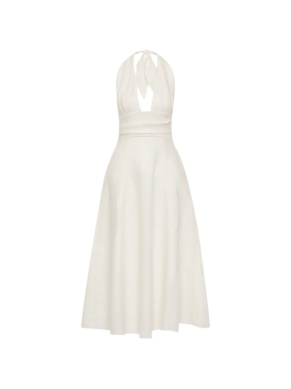 Faithfull the Brand Bianca halter-neck midi dress - Bianco