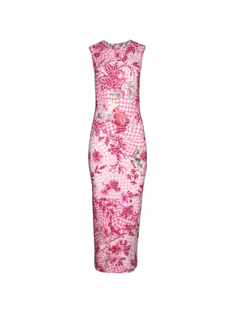Mary Katrantzou Dionne floral-print gingham midi dress