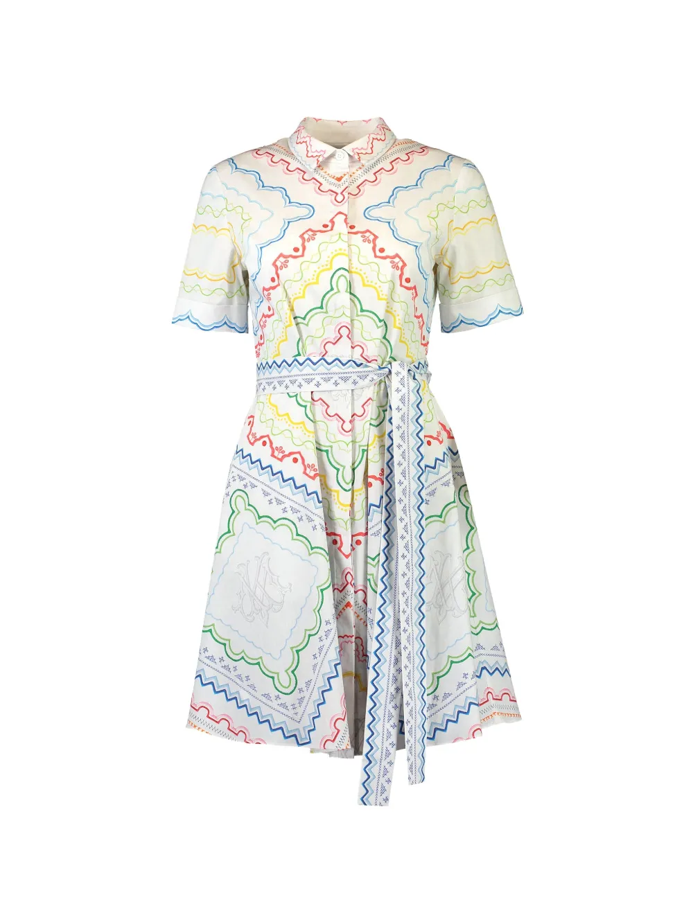 Mary Katrantzou Chima geometric-print mini dress - Bianco