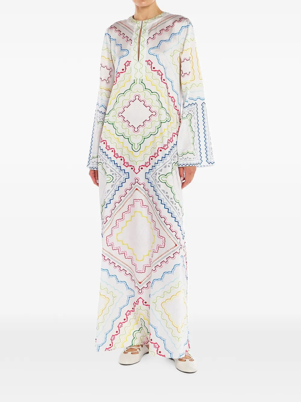 Mary Katrantzou Collins tuniekjurk met geometrische print Wit