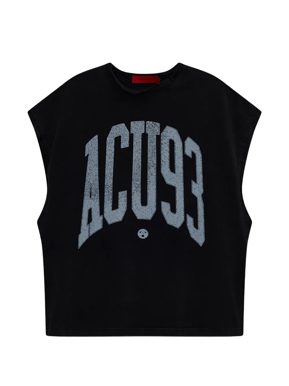 ACUPUNCTURE 1993 Touch Down logo-print sleeveless T-shirt - Nero