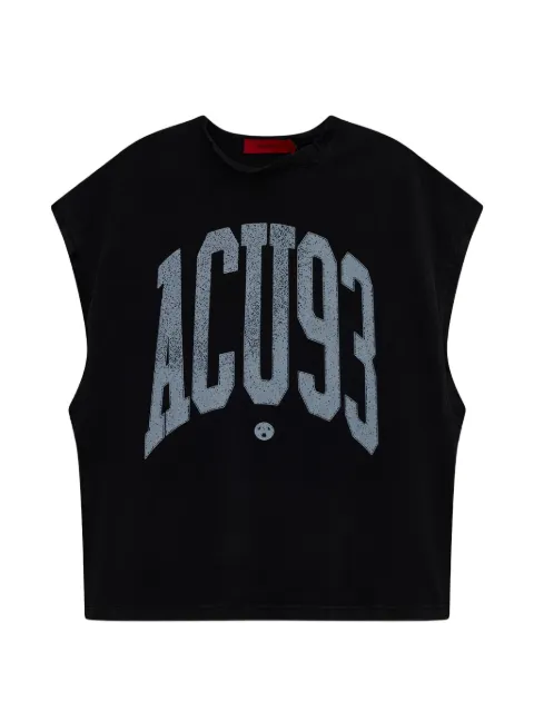 ACUPUNCTURE 1993 Touch Down logo-print sleeveless T-shirt