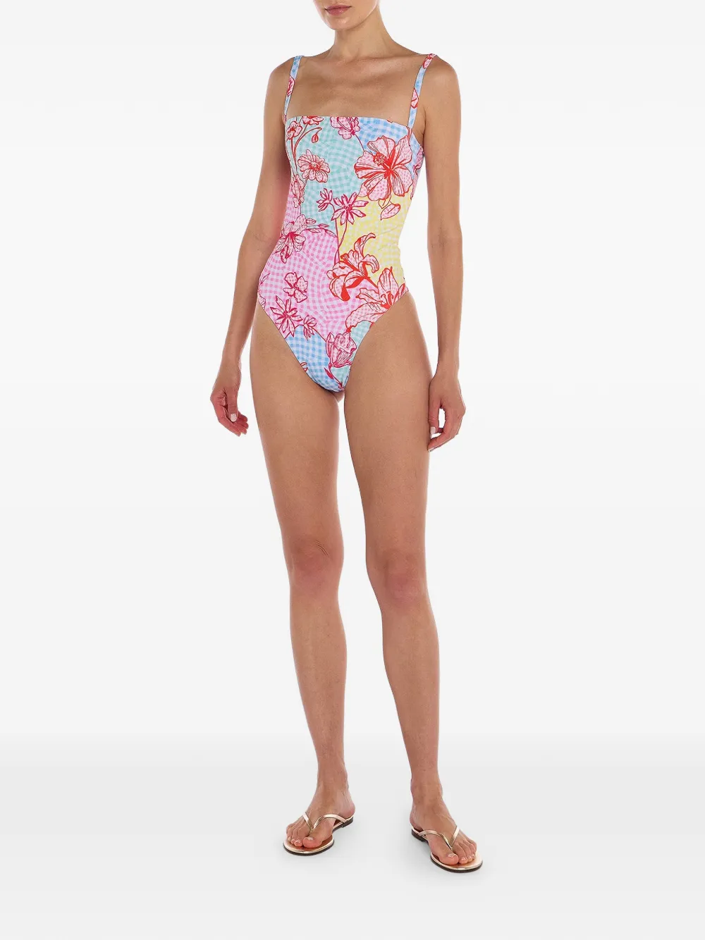 Mary Katrantzou Aprici Swimsuit in Pink, view 3