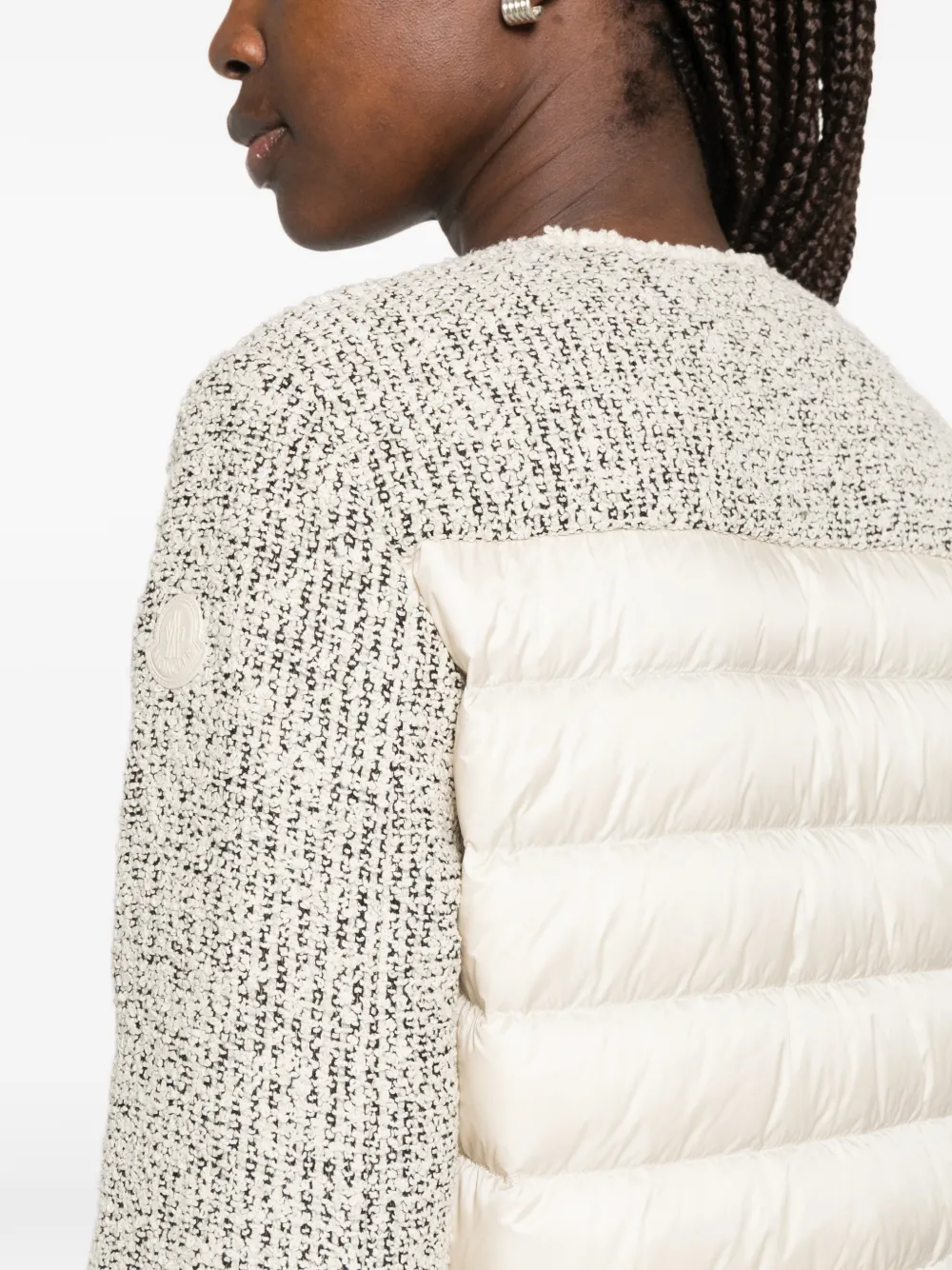 Moncler Tweed gewatteerd jack Beige
