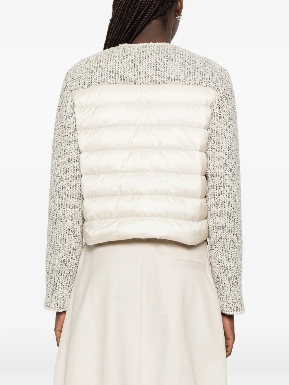 Moncler Tweed gewatteerd jack Beige