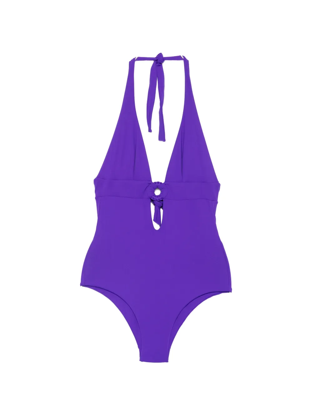 Fisico ring-detail halterneck swimsuit - Viola