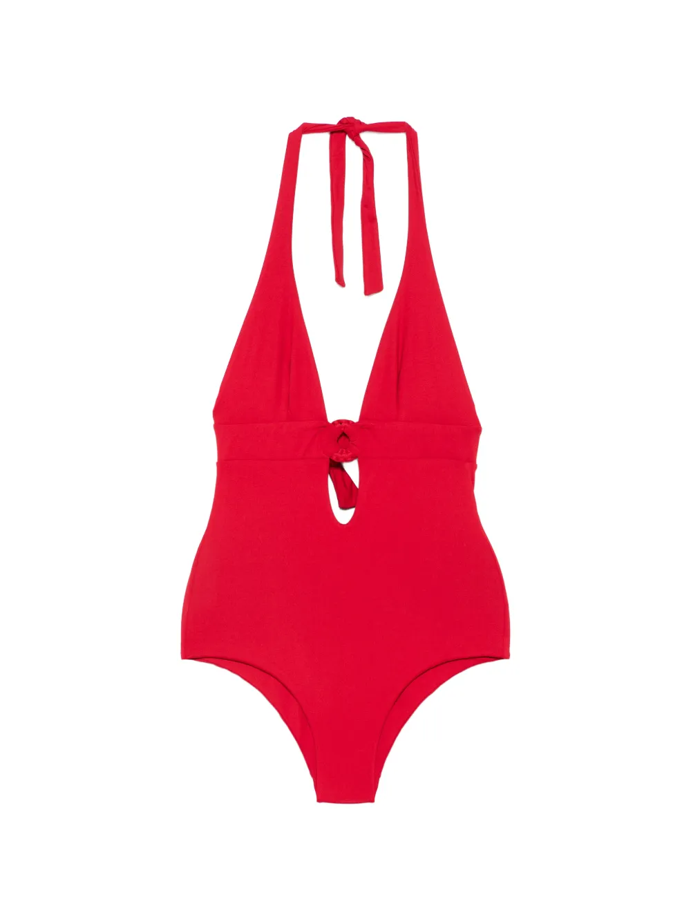 Fisico cut-out halterneck swimsuit - Rosso