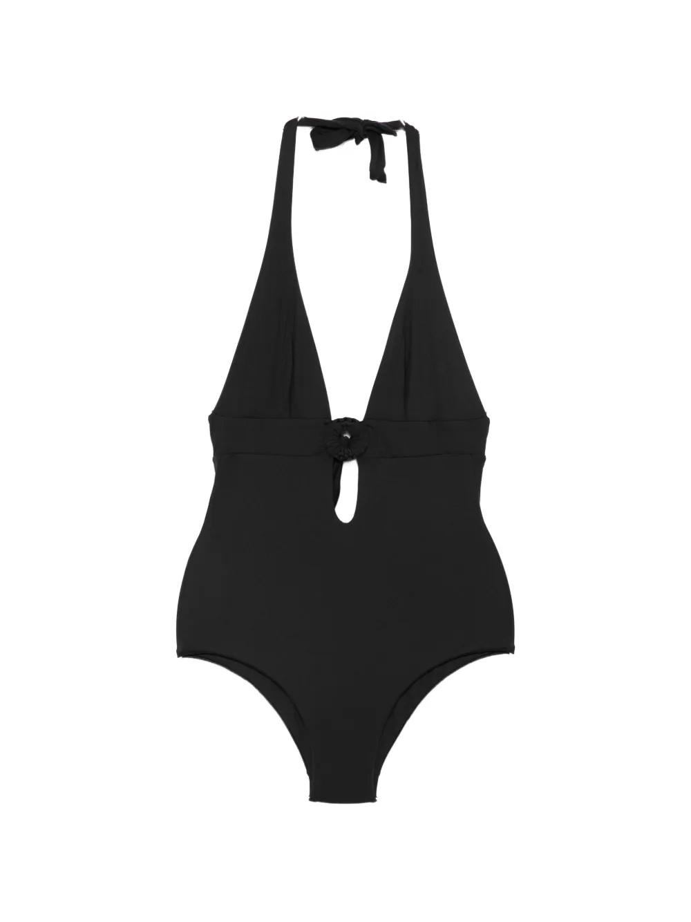 Fisico halterneck ring-detail swimsuit - Nero