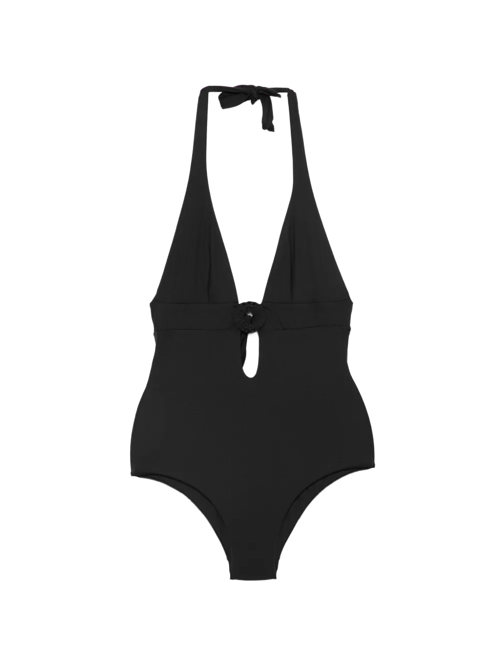 Fisico halterneck ring-detail swimsuit - Nero
