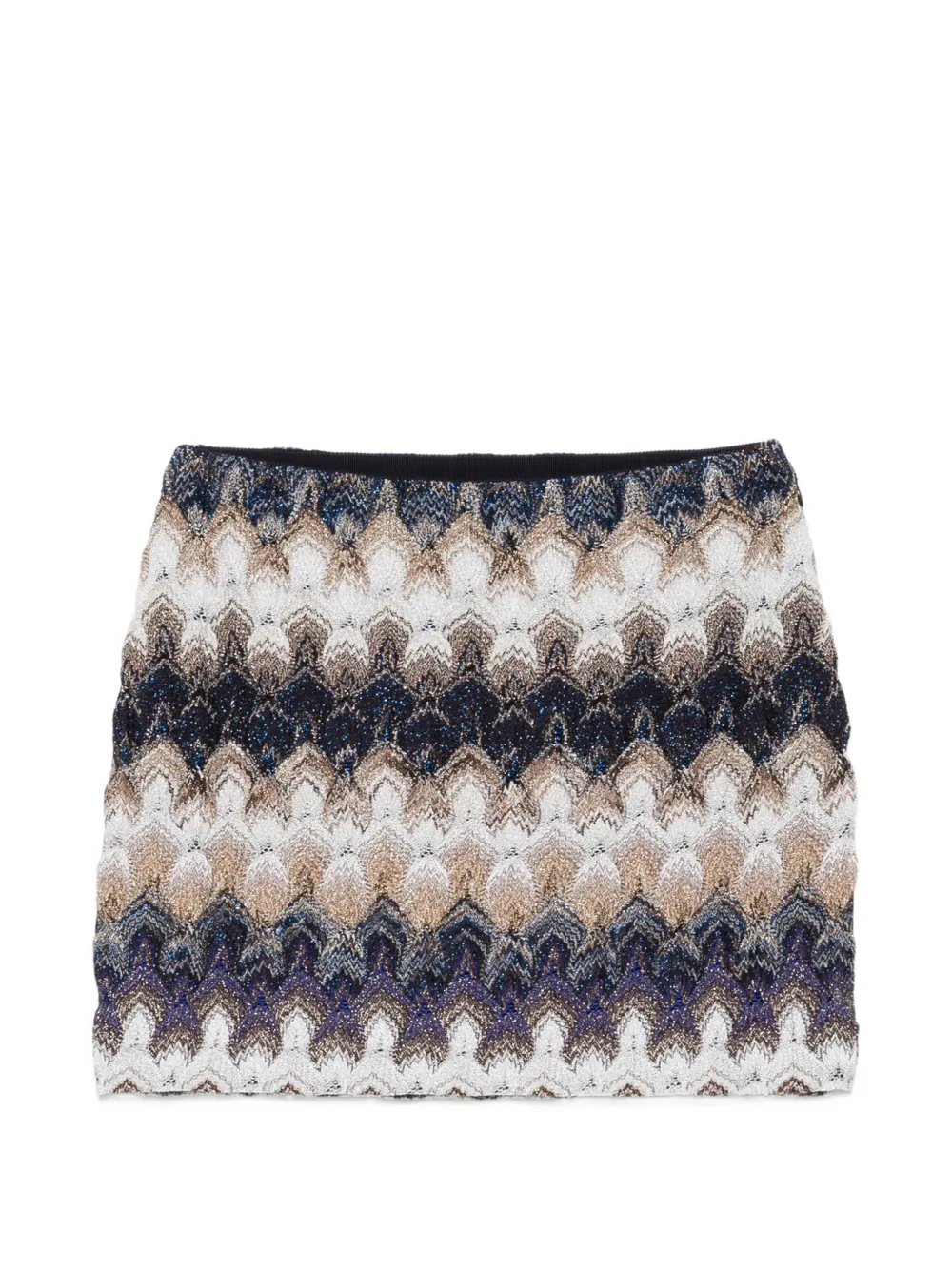 Missoni zigzag-knit metallic mini skirt - Blu