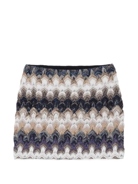 Missoni zigzag-knit metallic mini skirt