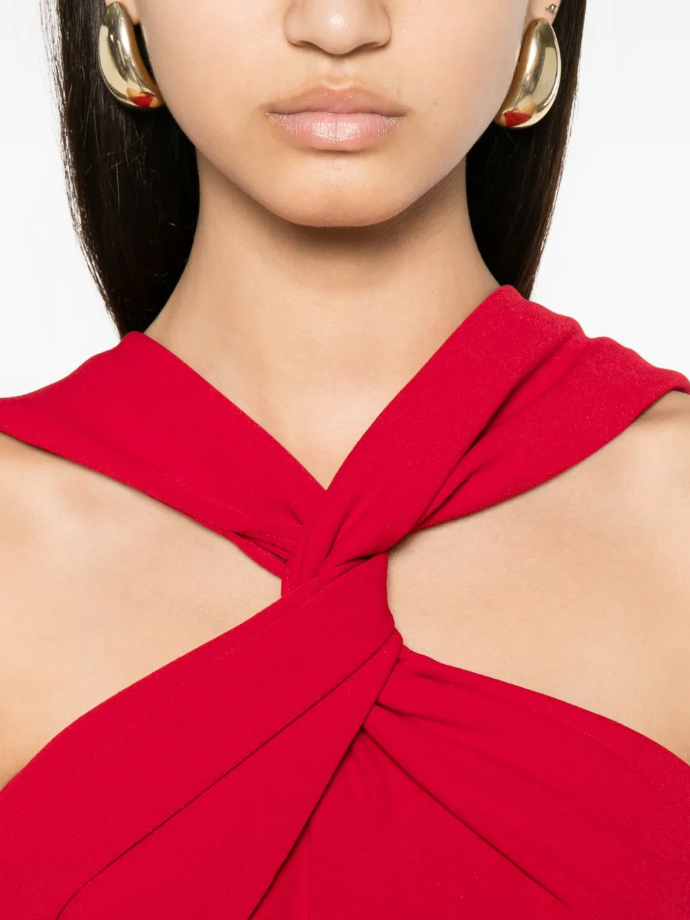 Solace London Rona maxi-jurk Rood