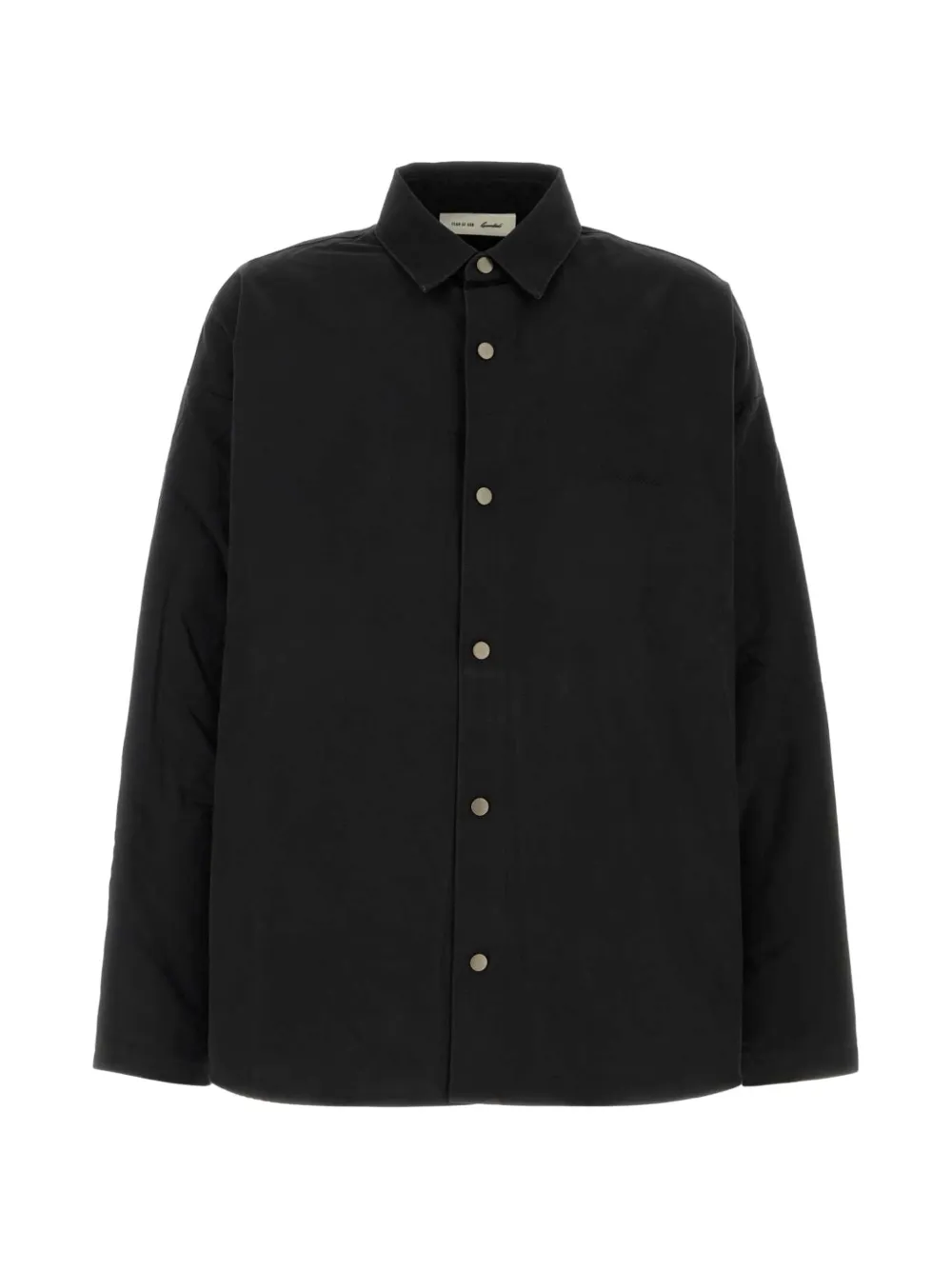 FEAR OF GOD ESSENTIALS logo-embroidered press-stud overshirt - Nero