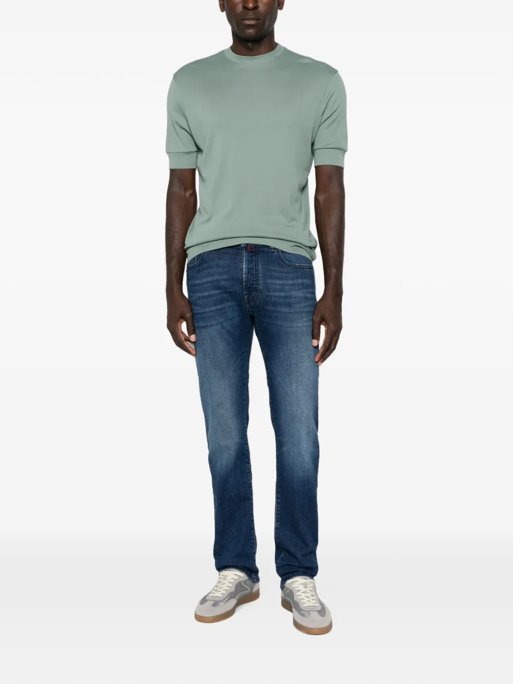Stefan Brandt T-shirt met ronde hals Groen