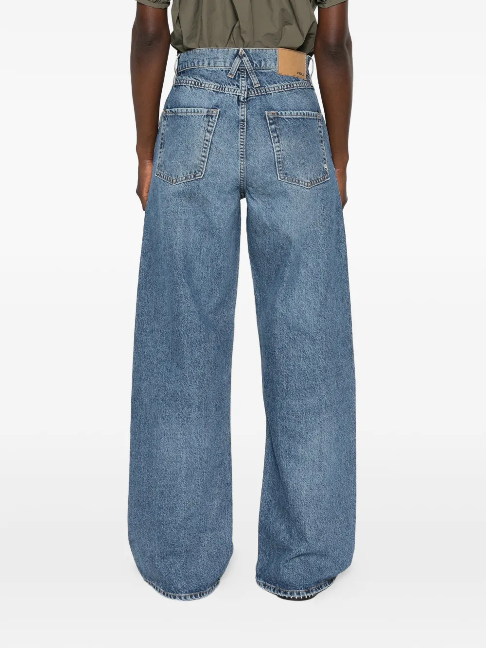 Cycle Jeans met vervaagd effect Blauw