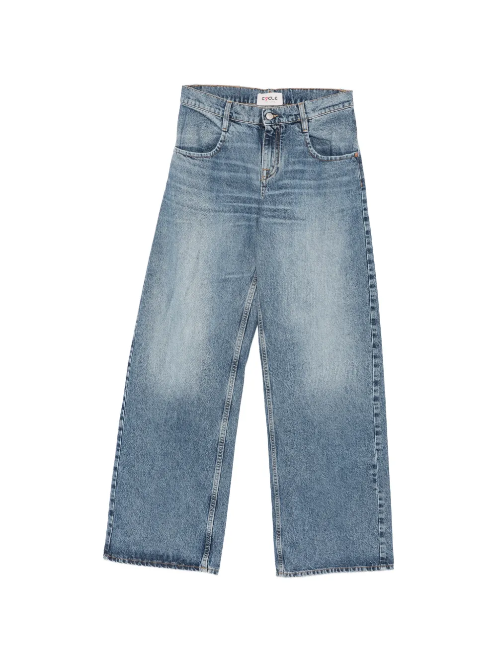 Cycle faded-effect wide-leg jeans - Blu