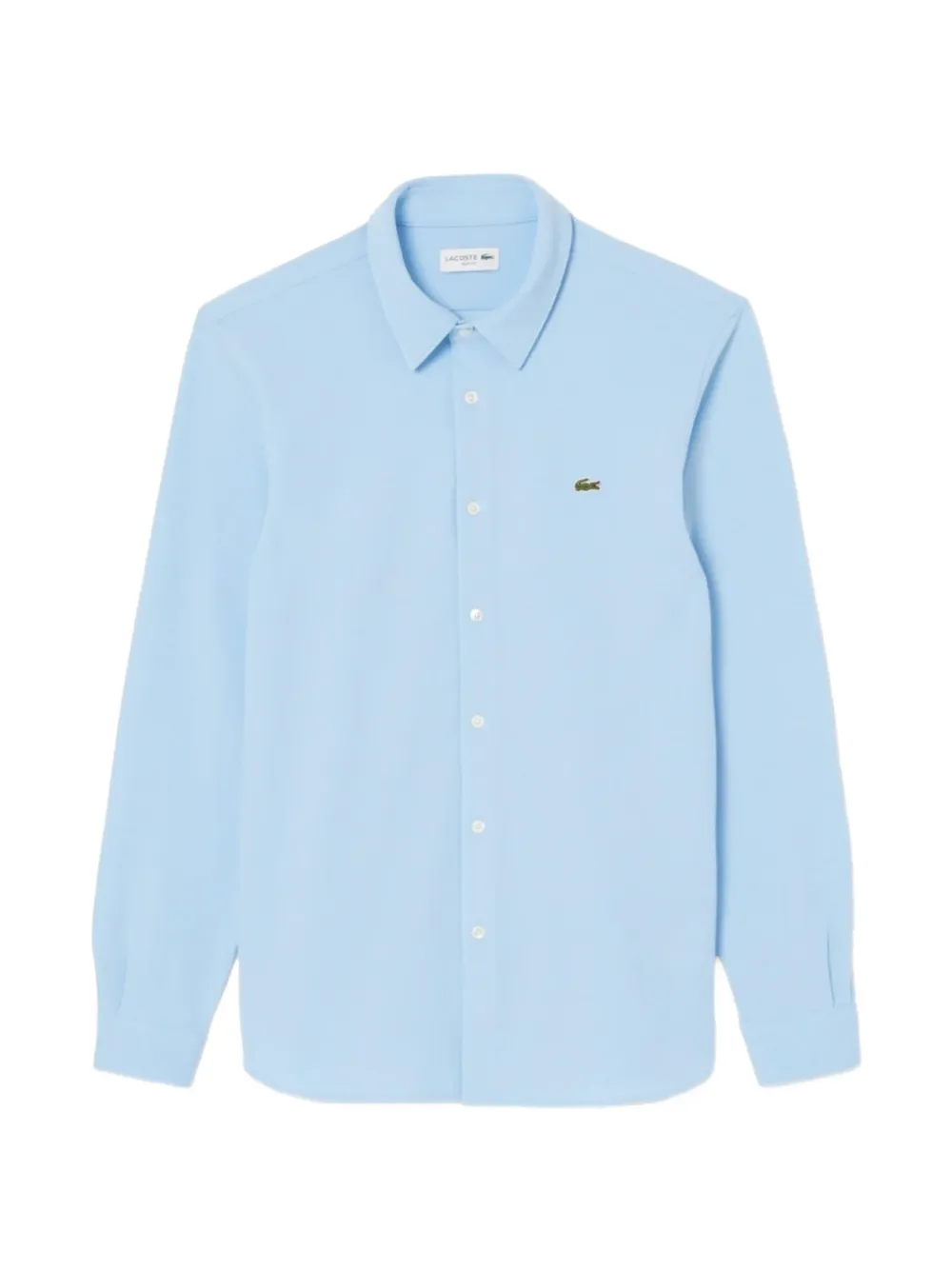 Lacoste logo-patch piqué shirt - Blau