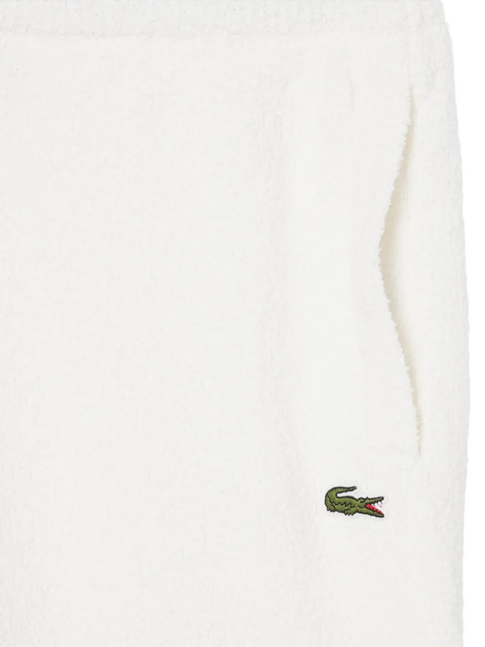 Lacoste Shorts met logopatch en zak Wit