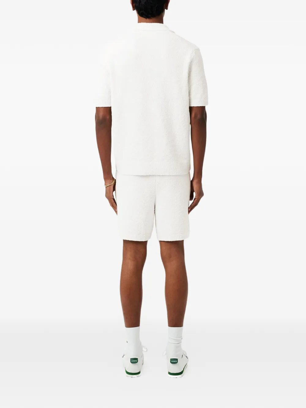 Lacoste Shorts met logopatch en zak Wit