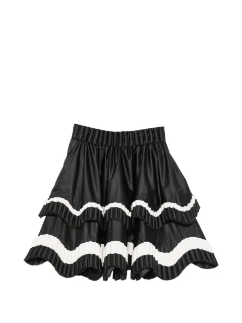 RAXXY tiered pleated mini skirt