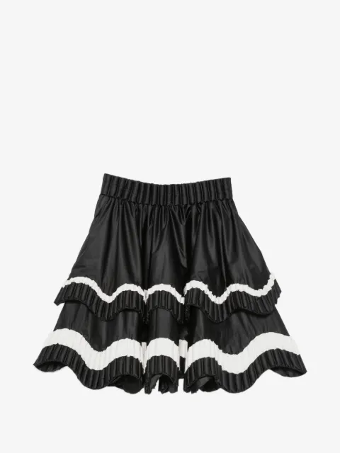 RAXXY tiered pleated mini skirt