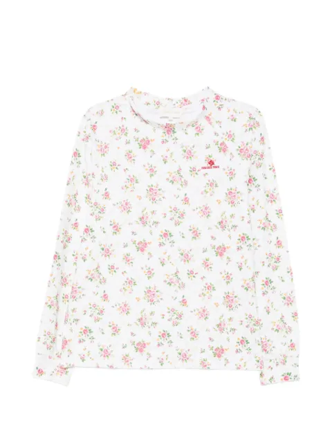 SHUSHU/TONG sweat fleuri à col volanté