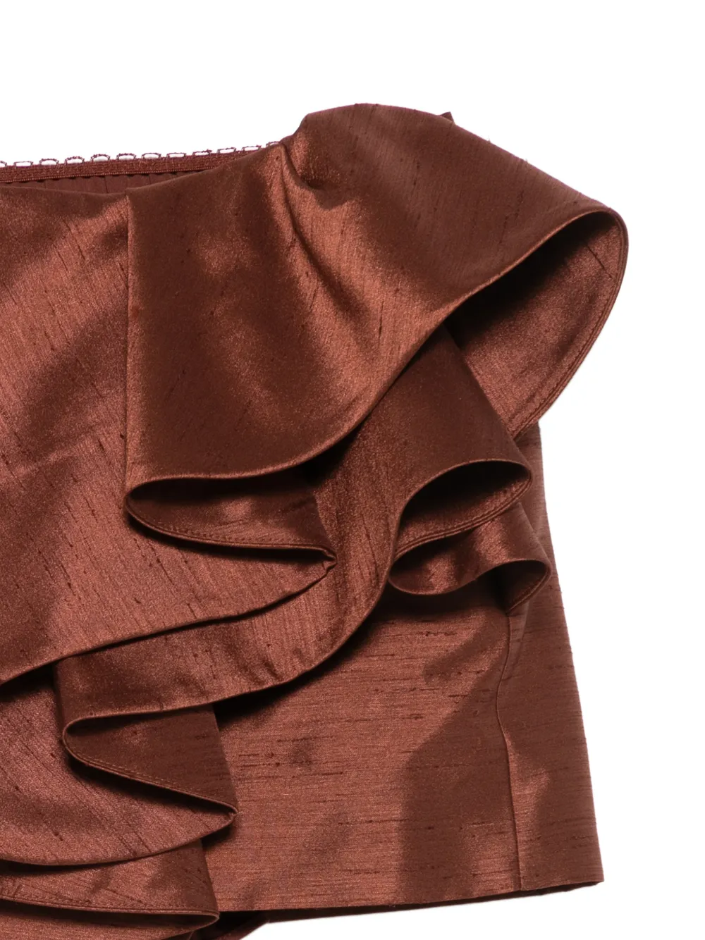 SHUSHU TONG Mini-rok met ruches Bruin