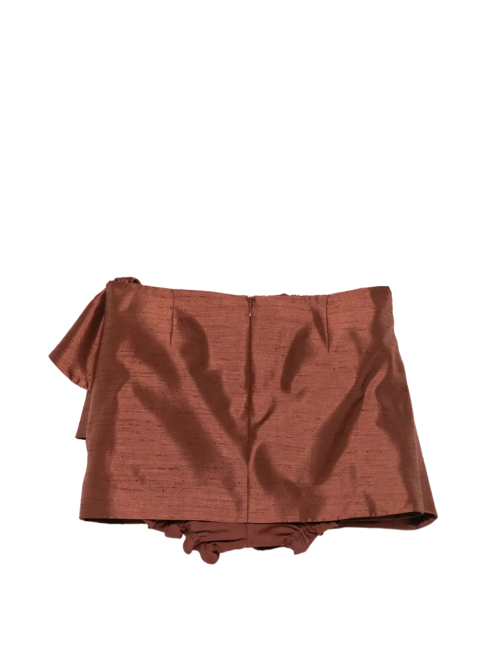 SHUSHU TONG Mini-rok met ruches Bruin