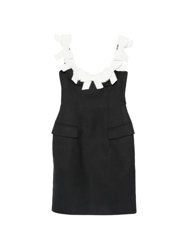 shushu/tong black bow mini dress bow-embellished flap-pocket | Blue and fashion truefit:root:spicy-maxi-dress-black Black and Red Gothic Size:XXL (MADE-TO-ORDER)