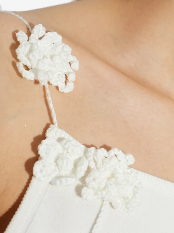 cult gaia white dress - Nymeria Gown crocheted sponge Cult Gaia - Ken Dress