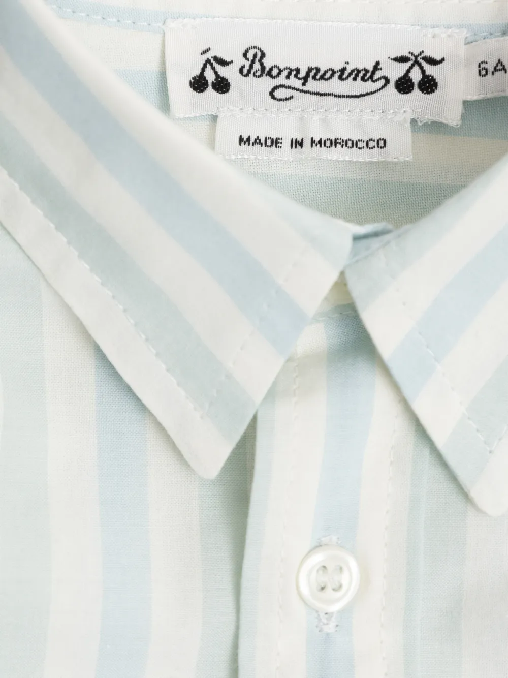 Bonpoint Linton katoenen shirt met verticale streep Wit
