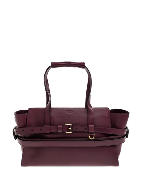 Moschino Tie Me buckle-detail leather tote bag