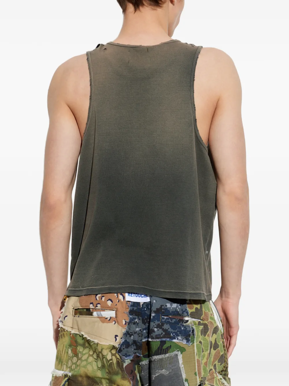 GALLERY DEPT. Gerafelde top met logo-print Grijs