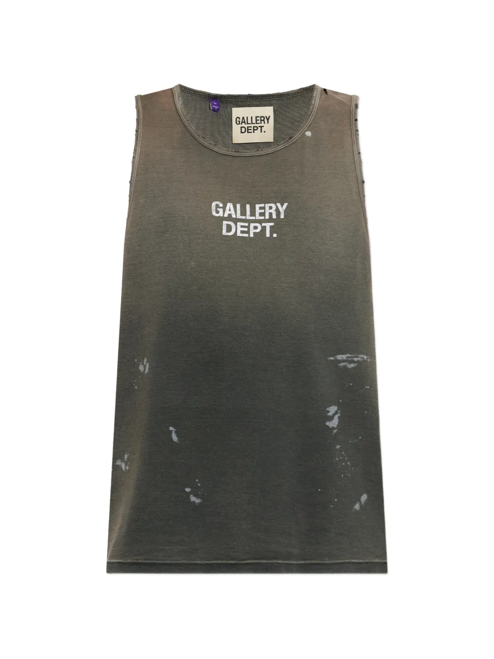 GALLERY DEPT. logo-print distressed singlet - Grigio