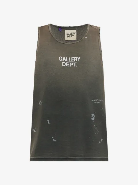 GALLERY DEPT. chaleco tejido con efecto envejecido y logo estampado