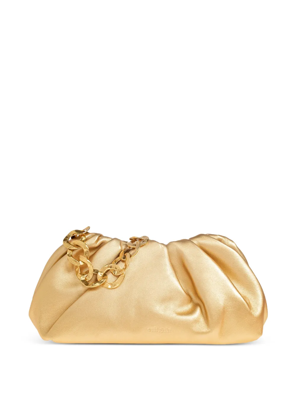 Cult Gaia Dulce ruched chain-link shoulder bag - Oro