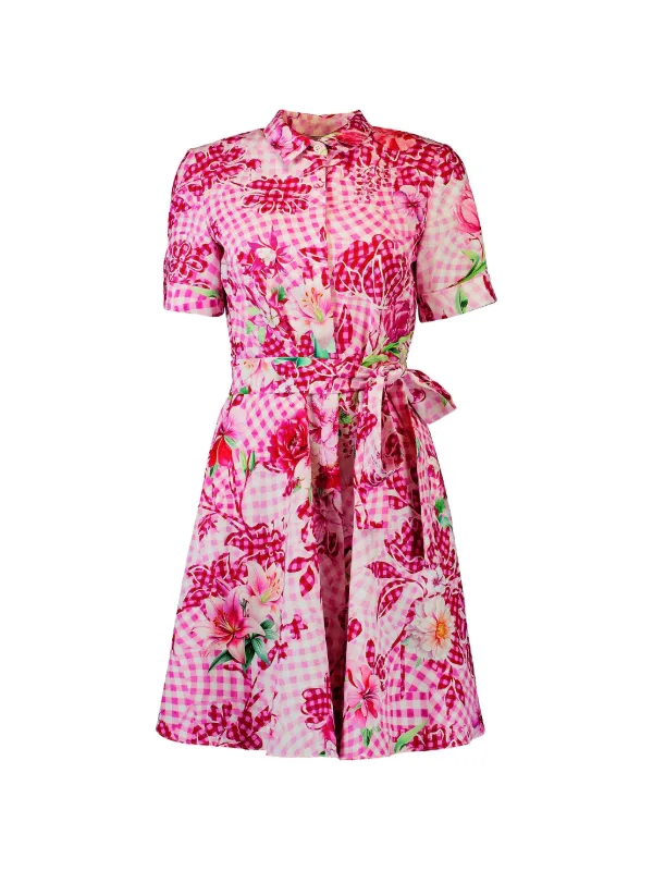 Mary Katrantzou Chima Floral-print Midi Dress in Pink