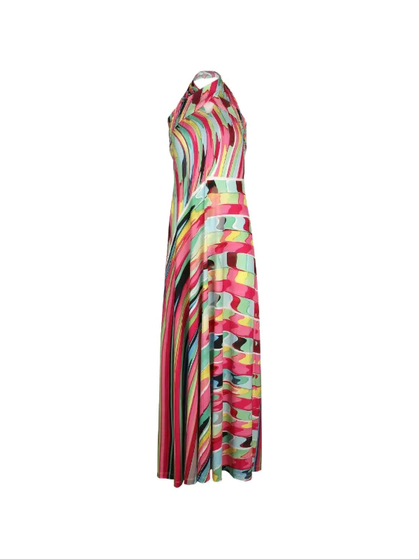 Mary Katrantzou Dionne Geometric-print Maxi Dress in Pink