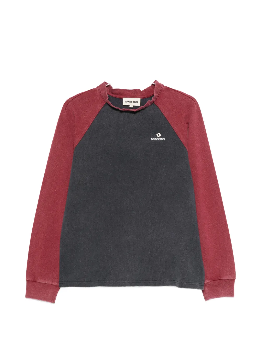 SHUSHU/TONG raglan-sleeve sweater - Grigio