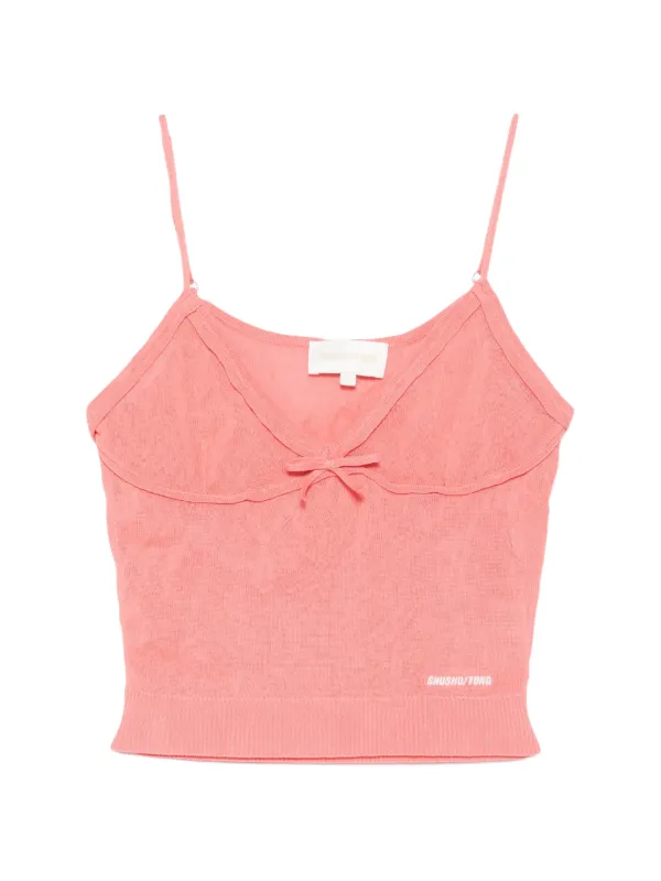 Shushu/Tong Bow-detail Top in Pink