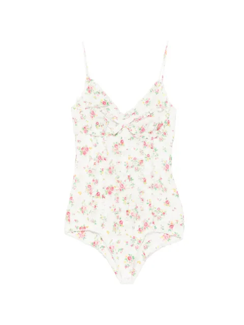 SHUSHU/TONG floral-print ruffled bodysuit