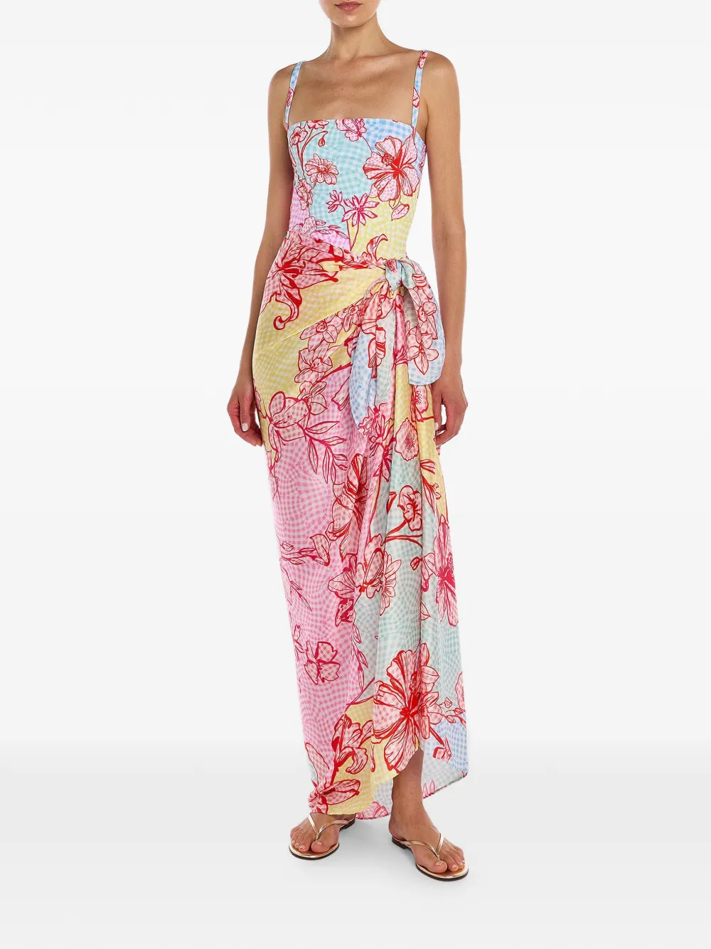 Mary Katrantzou Elba Pareo in Pink, view 3