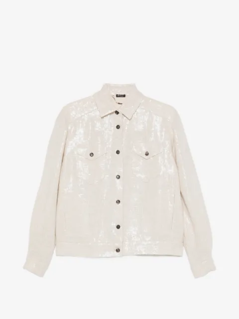 Kiton veste boutonnée à sequins