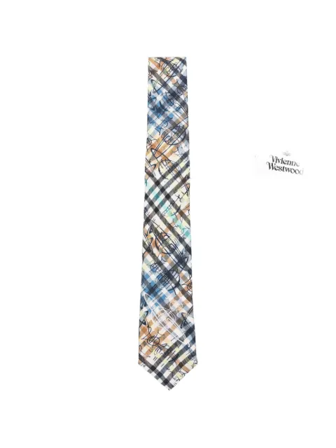 Vivienne Westwood Orb-print check-pattern tie