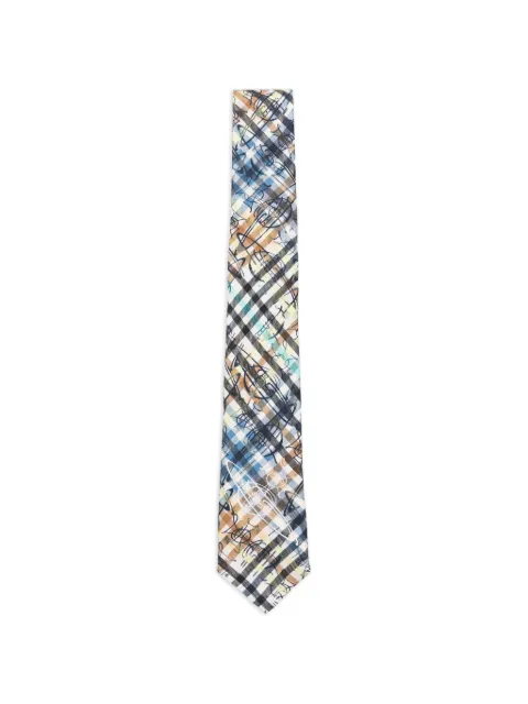 Vivienne Westwood corbata a cuadros con estampado Orb